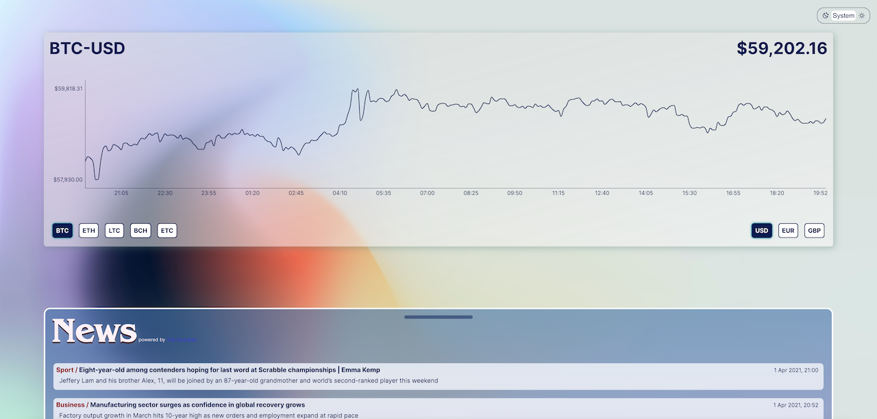 Screenshots of a project I worked on